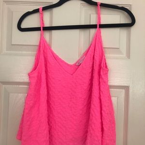 Bright Pink creped Lilly tank